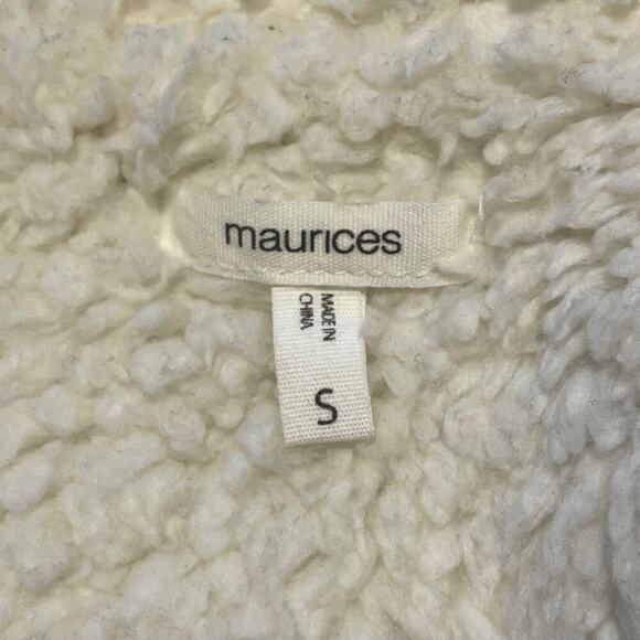 Maurices Plaid Sherpa Wool Blend Lined Cinch Waist Vest Size Sz S - Picture 7 of 10